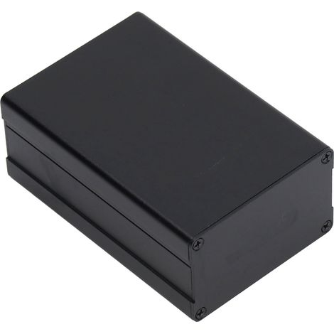 Boîtier de raccordement électrique étanche en aluminium type split pour bricolage 46x76x110 mm noir lisse (1/5)