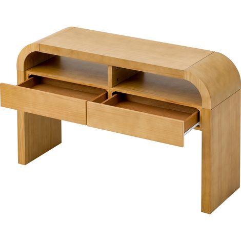 100 x 50 x 36 cm,Wohnzimmer-Couchtisch,,Walnussholzfarbe.kaffeetisch mit zwei Schubladen,Sofatisch mit Rolltür, Beistelltisch,Wohnzimmertisch mit 4 Stützbeinen,Walnussholzfarbe + Schwarz (1/5)