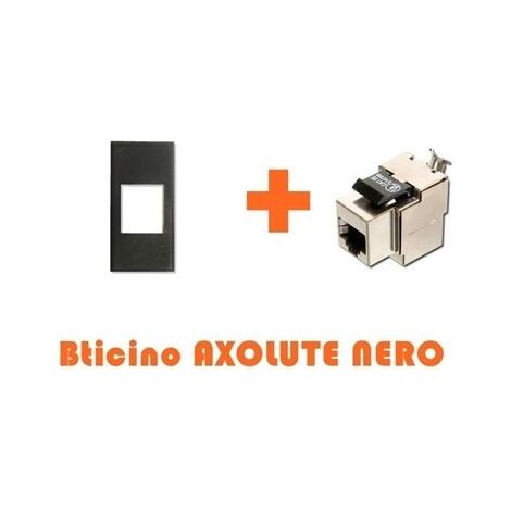 Presa rete CAT.5e stp RJ45 schermata Bticino Axolute nera grigio scuro small