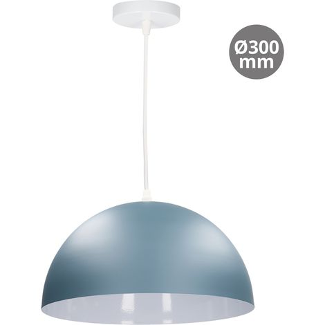 Lámpara de techo colgante serie "Abala" E27 (40W máximo 230V) IP20 Ø30cm color blanco y azul (1/5)