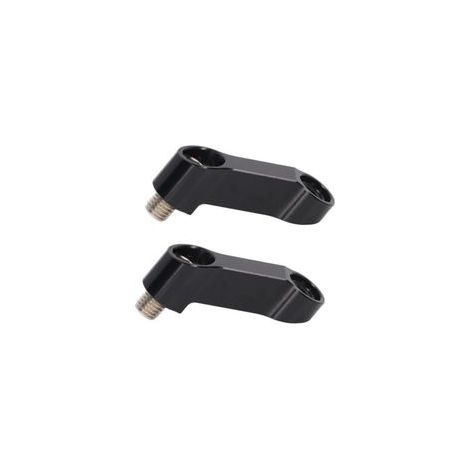 Paar 10-mm-Spiegelerhöhungsadapter (0,39 Zoll) für NMAX 155/125 Motorrad (2015–2022), schwarz