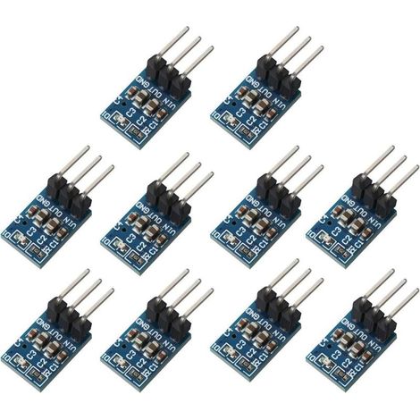 10pcs 3.3V DC Régulateur de Tension Abaisseur Module d'alimentation 4.75V-12V à 3.3V 800mA 3Pin (1/5)
