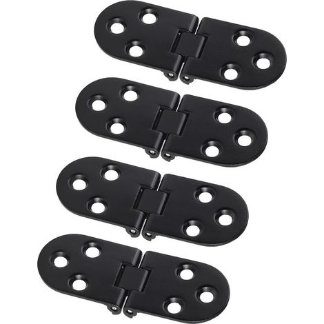 4pcs CharnièRe à Bascule Alliage De Zinc Ruban Protège-tibia Porte Noire Rabat CharnièRe Table CharnièRe à Bascule Pour Armoire Accessoire De Prix. (1/5)