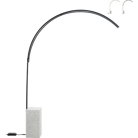 Lampadaire arc en métal avec LED H215cm Biblio M - Noir (1/4)