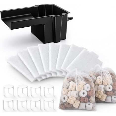 Cascade de bassin avec supports filtrants, 20 cm de large (1/5)