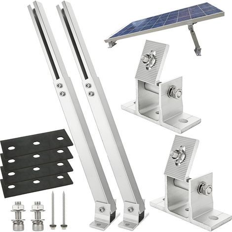 1 ensembles panneau solaire réglable inclinaisons support de montage en alliage d'aluminium support kit 50W 70W 100W 150W 200W 300W 400W panneau solaire (1/5)