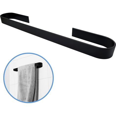 Handtuchhalter ohne Bohren, schwarz, 45 cm – Handtuchhalter – Handtuchstange für Bad oder Küche (1/5)