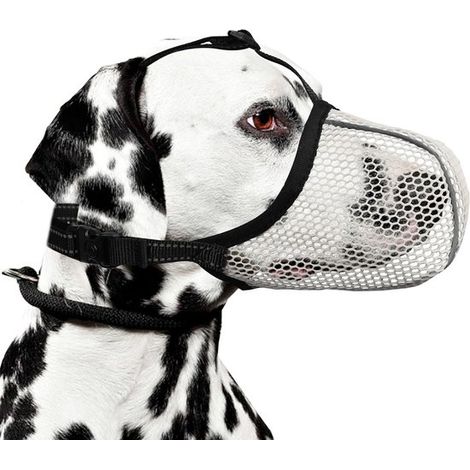 Set mit 2 atmungsaktiven und weichen Hundemaulkörben Geeignet für mittelgroße bis große Hunde Verhindert Bellen Beißen und Kauen Reflektierender (1/5)