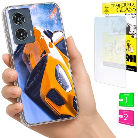 Funda para Motorola Edge 50 Fusion Photo Case Back Case + cristal 9H (1/5)