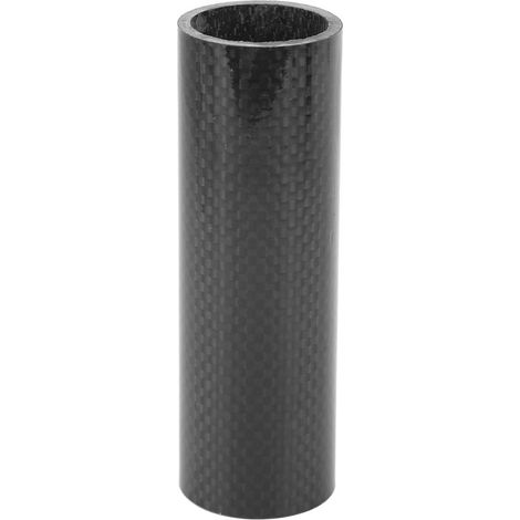 Kit de 3 rondelles en fibre de carbone 3K 10cm 28,6mm pour espaceur de potence vélo, adapté à la fourche avant VTT cyclisme (1/5)