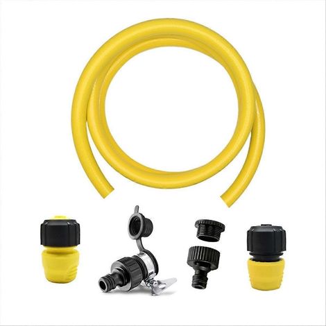 Pour tuyau d arrosage lot 5 8 en X 2m Flexible tuyau avec eau Stop Joint robinet universel Joint kit (1/5)