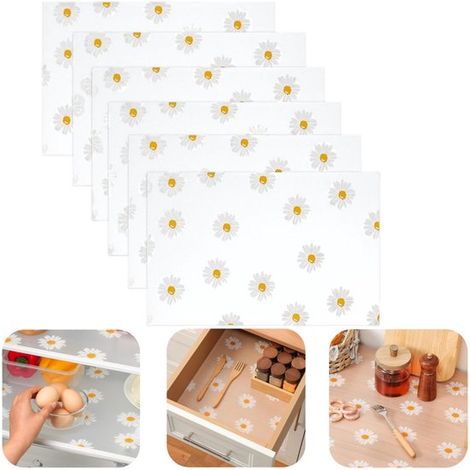 Set di 6 tovagliette, tappetini antiscivolo, tappetini per frigorifero, rivestimenti per cassetti, tappetini per scarpiera resistenti all'umidità, tappetini per scrivania. Cosa (1/5)