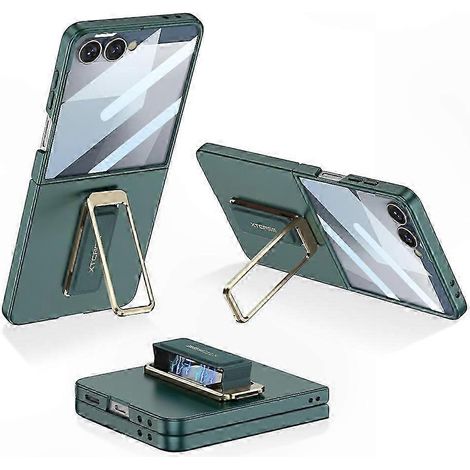Coque Aimantée avec Béquille pour Galaxy Z Flip7 5G, Housse Fine en Verre Trempé et Polycarbonate (1/5)