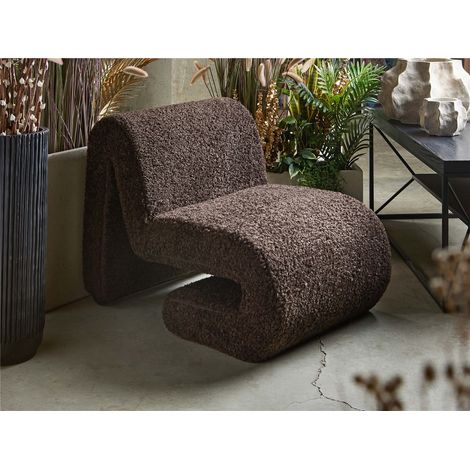 Fauteuil Eme Long Curl Marron 58X85X62 Cms (1/5)