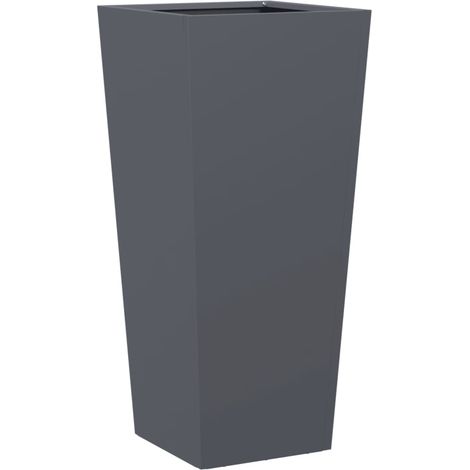 Macetero elevado bandeja plantas flores terraza jardín 35 x 35 x 75 cm acero antracita 020037511