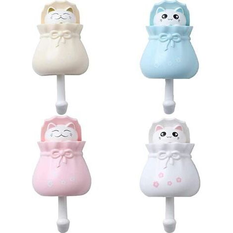 4 Pièces Crochets Muraux pour Animaux,Crochet Adhésif pour Enfants,Crochet Porte-Serviettes pour Enfants, Crochets Adhésifs Décoratifs pour Enfants pour Manteau, Serviette, Clés, Sacs, Chapeau (1/5)