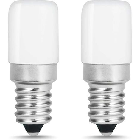 VURAHOME - Lampe E14 LED Ampoule pour Réfrigérateur, 2W E14 LED Ampoule pour Frigo, Blanc Chaud 3000K, Lampe pour Machine a Coudre, Culot E14, 100-250V, Lot de 2 (1/5)
