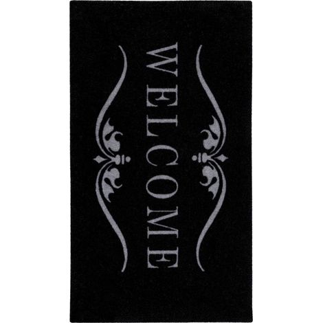 Paillasson noir antidérapant en polyamide robuste - 75 x 45 cm (1/4)