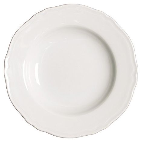 Saturnia Piatto Piano D 23 Cm H 3,9 Cm Porcellana Praga Bianco