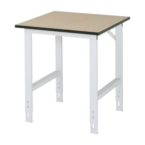 Arbeitstisch B750xT800xH760-1080mm Arbeitsplatte MDF Gestell lichtgrau RAU (1/5)