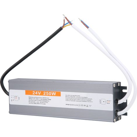 Alimentation à découpage étanche pour LED 250 W AC 170-250 V, transformateur de commande DC 24 V (1/5)
