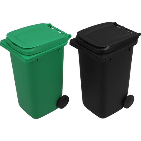 2 Stück pack Kleiner Desktop Müllimer aus Kunststoff mit Stiftehalter Multifunktionaler (1/5)