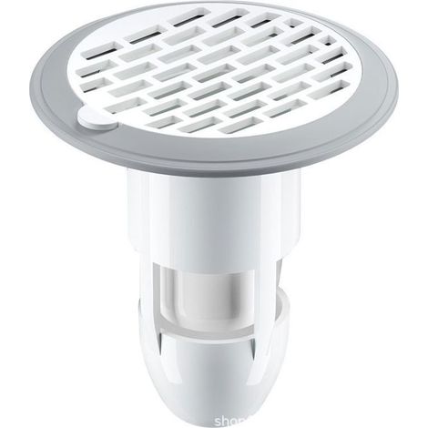 Grille de bonde de baignoire - Anti odeurs Anti cheveux - Salle de bain et douche - Blanc 37 75mm (1/5)