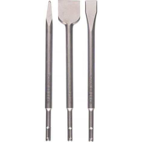 Accessories 3 pièces it de burins SDS plus (pour le béton et la maçonnerie, accessoires pour marteau burineur) Argent (1/5)