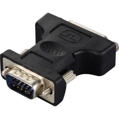 Online Store RF-6667626 DVI / VGA Adaptateur [1x DVI femelle 24+5 pôles - 1x VGA mâle] noir vissable Y226923 (1/3)