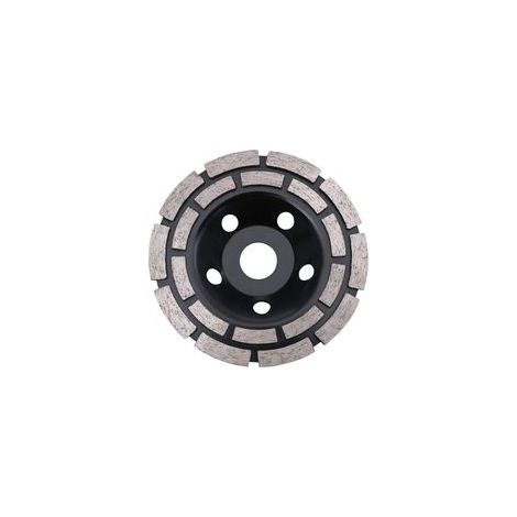 125 x 22,2 mm Doppelreihige Diamantschleifscheibe für Beton, Universal-Diamantschleifscheibe zum Schleifen von Beton, Stein, Granit, Estrich, Mauerwerk, universell einsetzbar (1/5)