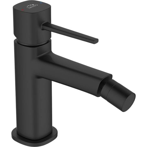Batteria bidet da appoggio con piletta – design moderno, leve sottili e risparmio idrico nero opaco (1/3)