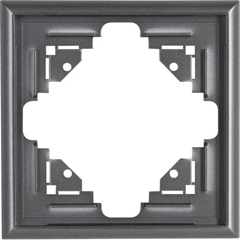 Kopp Abdeckrahmen 1-fach MALTA Malta, silber-anthrazit, 309115065 Kopp (1/2)