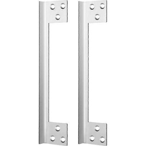 Lot de 2 plaques de protection pour serrure de porte, angle extérieur, cache-serrure en forme de L, sécurité 11 pouces (1/5)