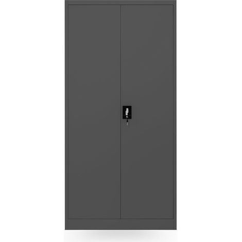 Armoire de rangement métallique DAWID, 900 x 1850 x 450 mm, anthracite
