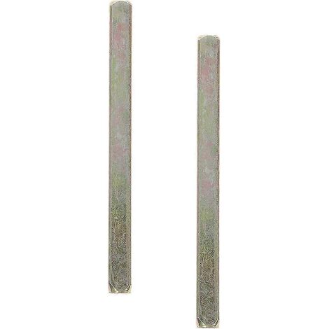 Lot de 2 poignées de porte anciennes de 65 mm en fer, poignée droite de remplacement, accessoire pour tige (1/5)