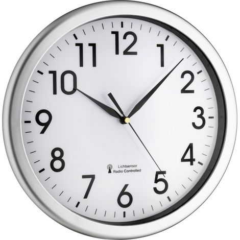 TFA Dostmann 60.3519.02 Funk Wanduhr 30.8 cm x 43 mm Silber