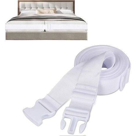 Relier Deux Matelas - Matratzenverbinder, 10 m × 5 cm, Matière en Nylon, Antidérapant et Réglable, Crée Une Grande Surface de Repos, Adapté aux Cales de Matelas et Plus (1/4)