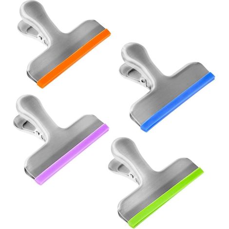 Ensemble de 8 clips de scellage en acier inoxydable