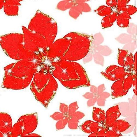 Poinsettias artificiels, 36 pièces, Étoile de Noël, Étoile de Noël, Étoile de Noël, Étoile de Noël, Étoile de Noël, Décoration de Noël, Étoile de Noël