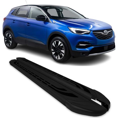 Marchepieds Latéraux pédale pour Opel Grandland 2021-2025 Aluminium Noir 2Pcs (1/5)