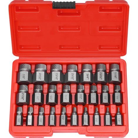 Set mit 25 abgebrochenen Schraubenausdrehern, Bolzenausdrehern, Linkshänder-Schraubenausdreher-Set zum Entfernen abgebrochener Schrauben (1/5)
