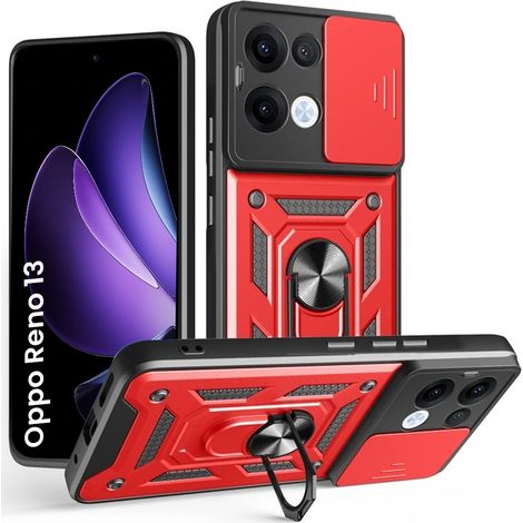 Coque de protection CamShield Slide rouge pour Oppo Reno 13 (1/5)