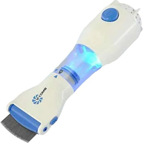 Electric Anti-Lice Comb with Lighted Filter - Eliminates Lice and Nits with Stainless Steel Teeth for Gentle and Effective Combing (1/5)