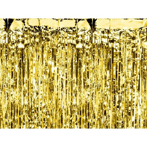 Rideau de fête métallisé doré pour photos, décor de carnaval, 100 x 200 cm