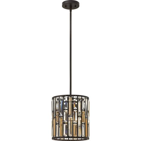 Elstead Gemma - Mini Sospensione 1 Luce Soffitto Bronzo Vintage, E27 (1/3)
