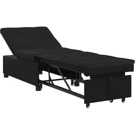 Maison Exclusive - Schlafsofa Ausziehbar Schwarz 194 x 67 x 82 cm
