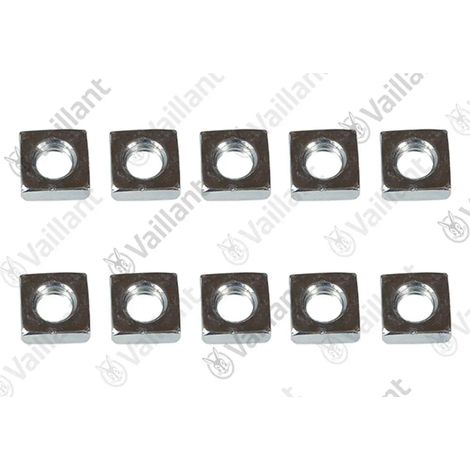 VAILLANT Écrou, écrou carré M6 (x10) 0010038138 Adaptateur 60/100 à 63/96 u.w. Vaillant-Nr. , 0010028407