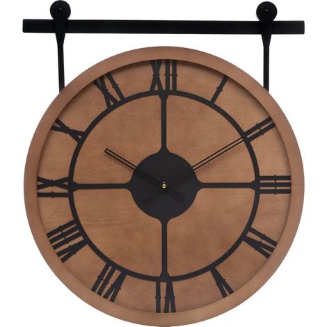 Horloge avec poulie design 60 cm (1/4)