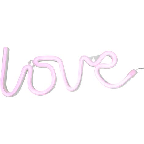 Enseigne lumineuse LED rose en forme de cœur, multifonctionnelle, idéale pour Noël, les fêtes et les mariages. (1/5)
