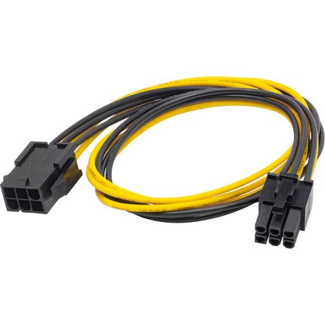 Cable de extensión PCI-E a PCI-E de 6 pines Akyga AK-CA-46, cable de alimentación para tarjeta gráfica, macho/hembra, 40 cm